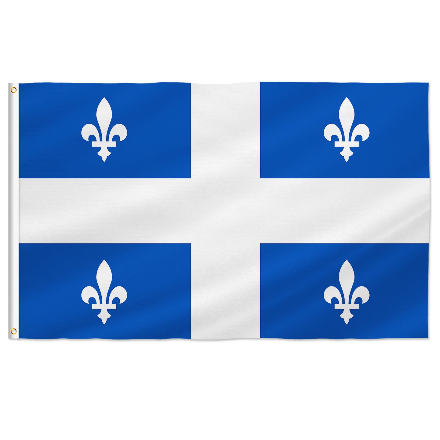 PTEROSAUR Canada Quebec Province Flag, CA Canadian Quebec Flag for Indoor and Outdoor Decoration Banner