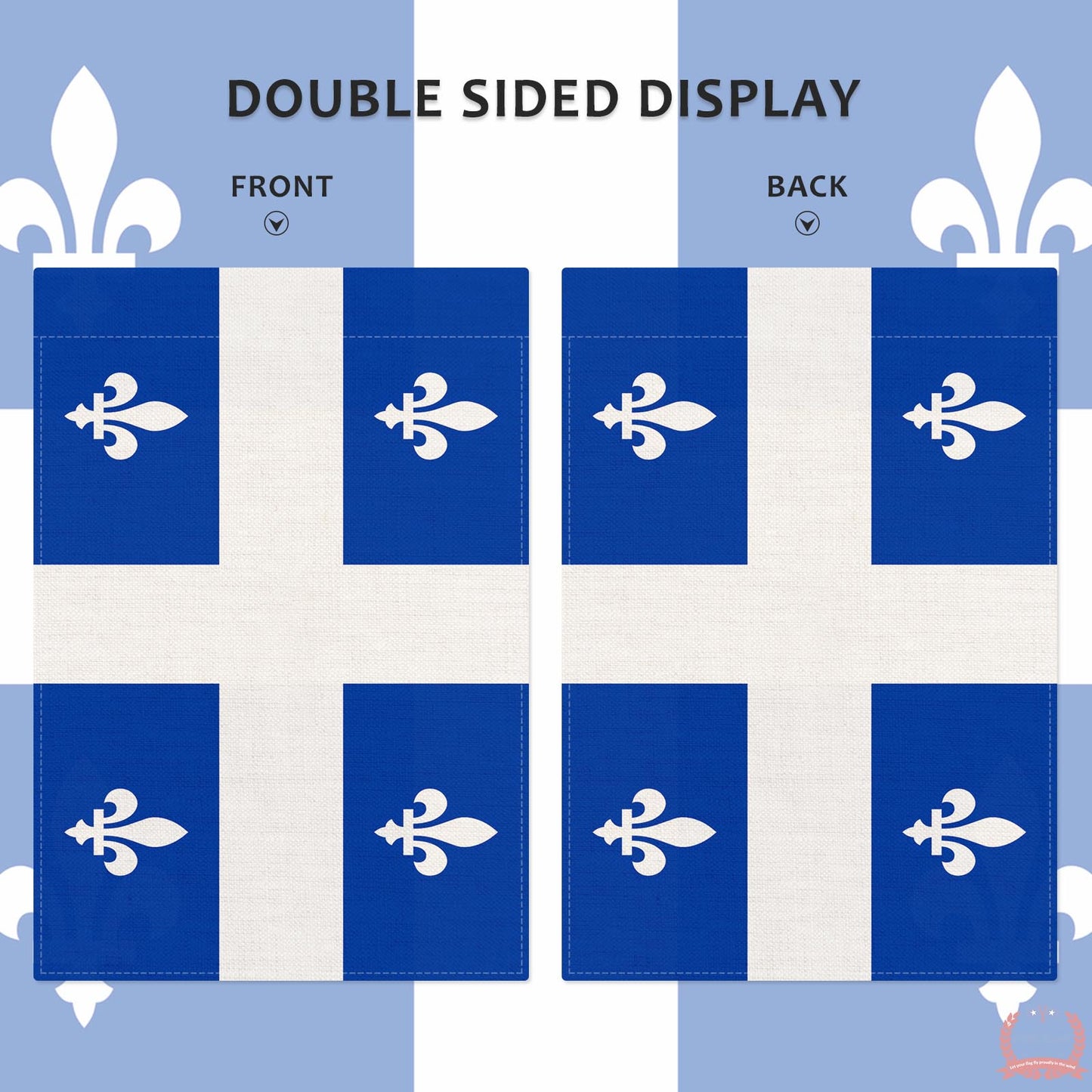 PTEROSAUR Canada Quebec Province Garden Flag, 12x18 inch