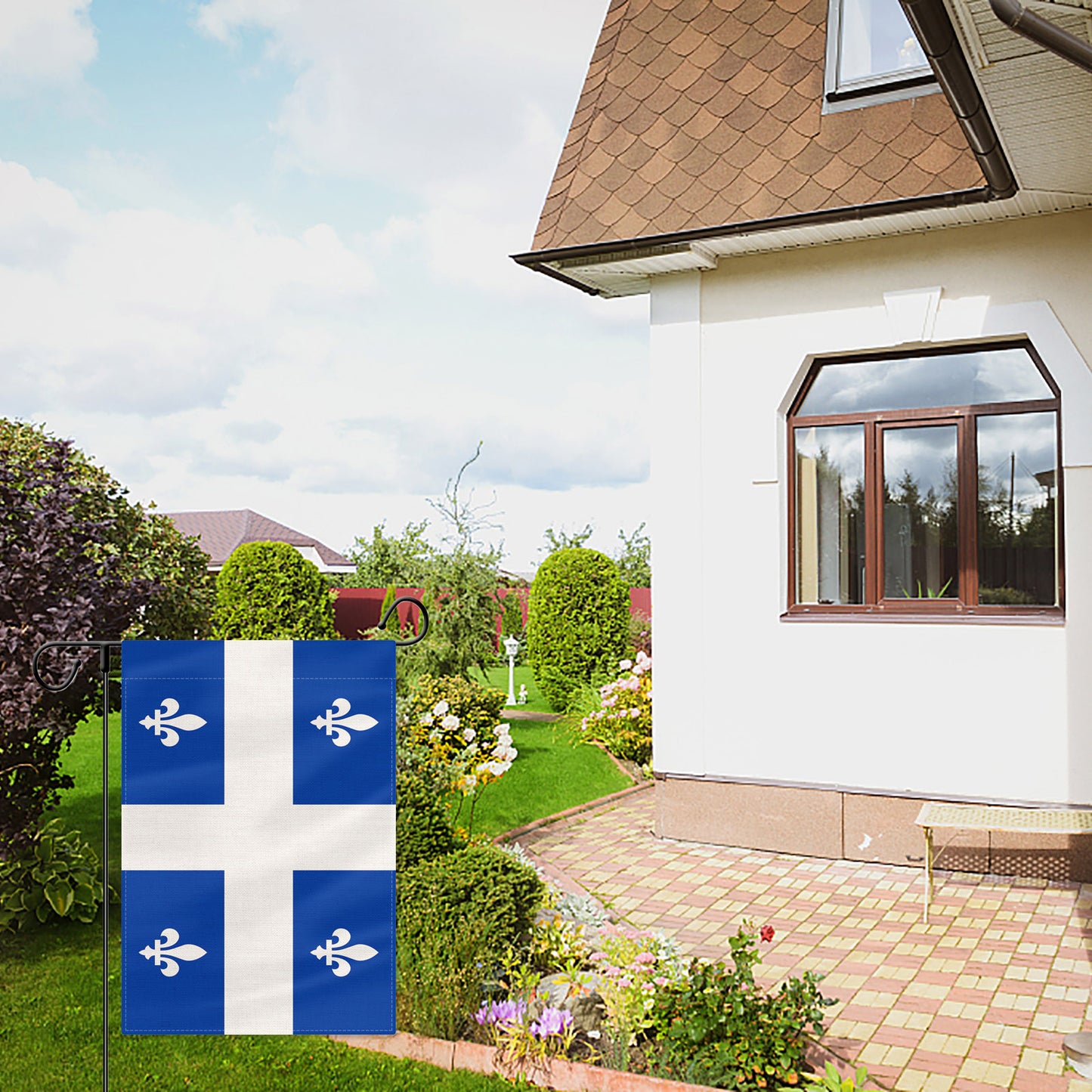 PTEROSAUR Canada Quebec Province Garden Flag, 12x18 inch