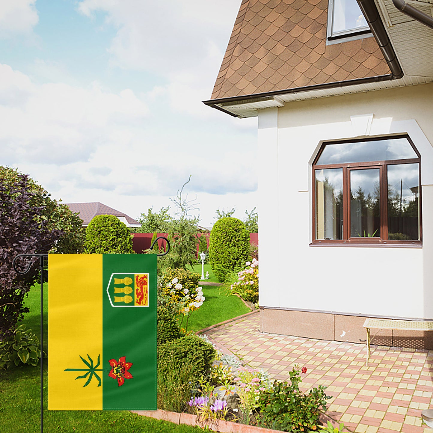 PTEROSAUR Canada Saskatchewan Province Garden Flag, 12x18 inch