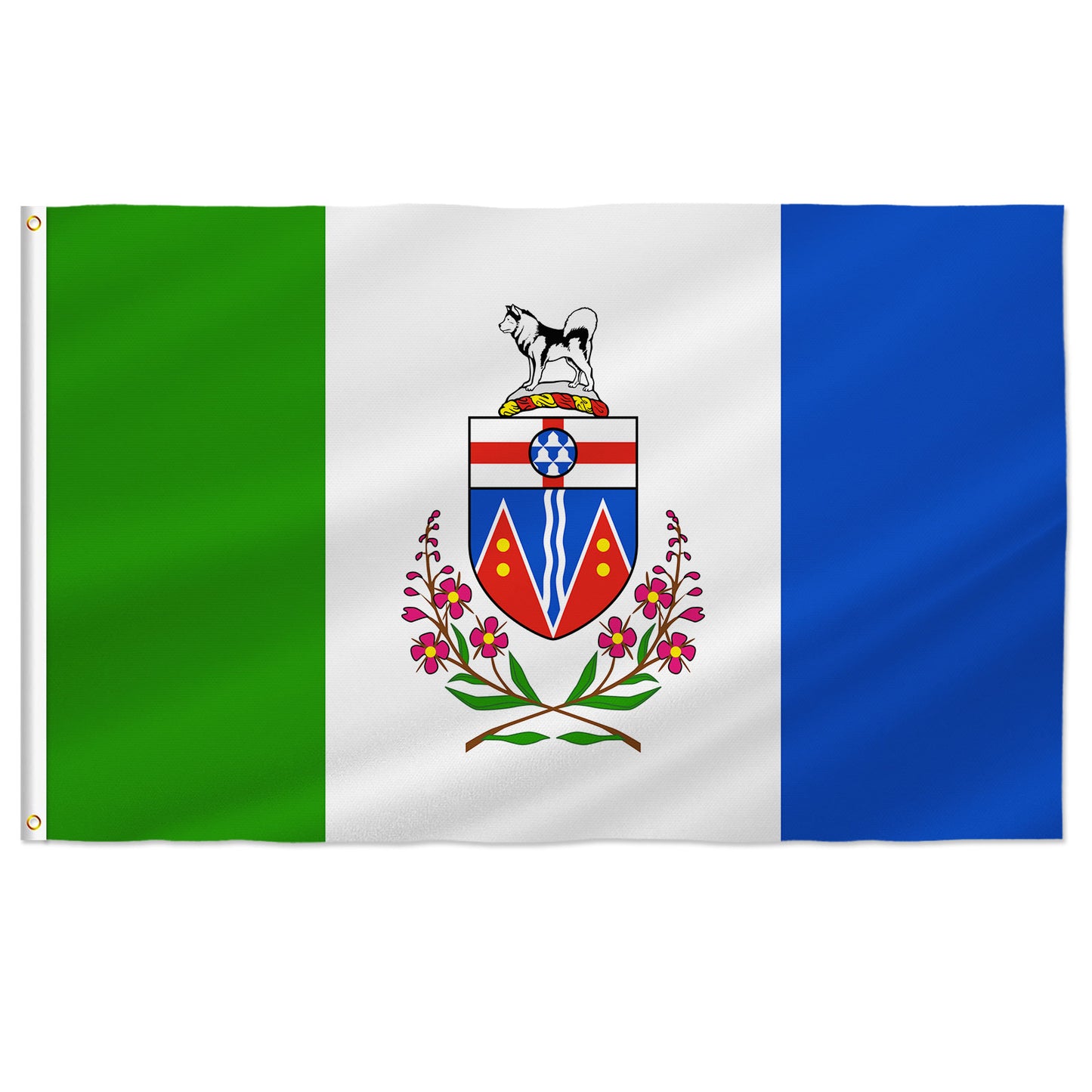 PTEROSAUR Canada Yukon Territory Flag, CA Canadian Yukon Territory Flag for Indoor Outdoor Decoration Banner