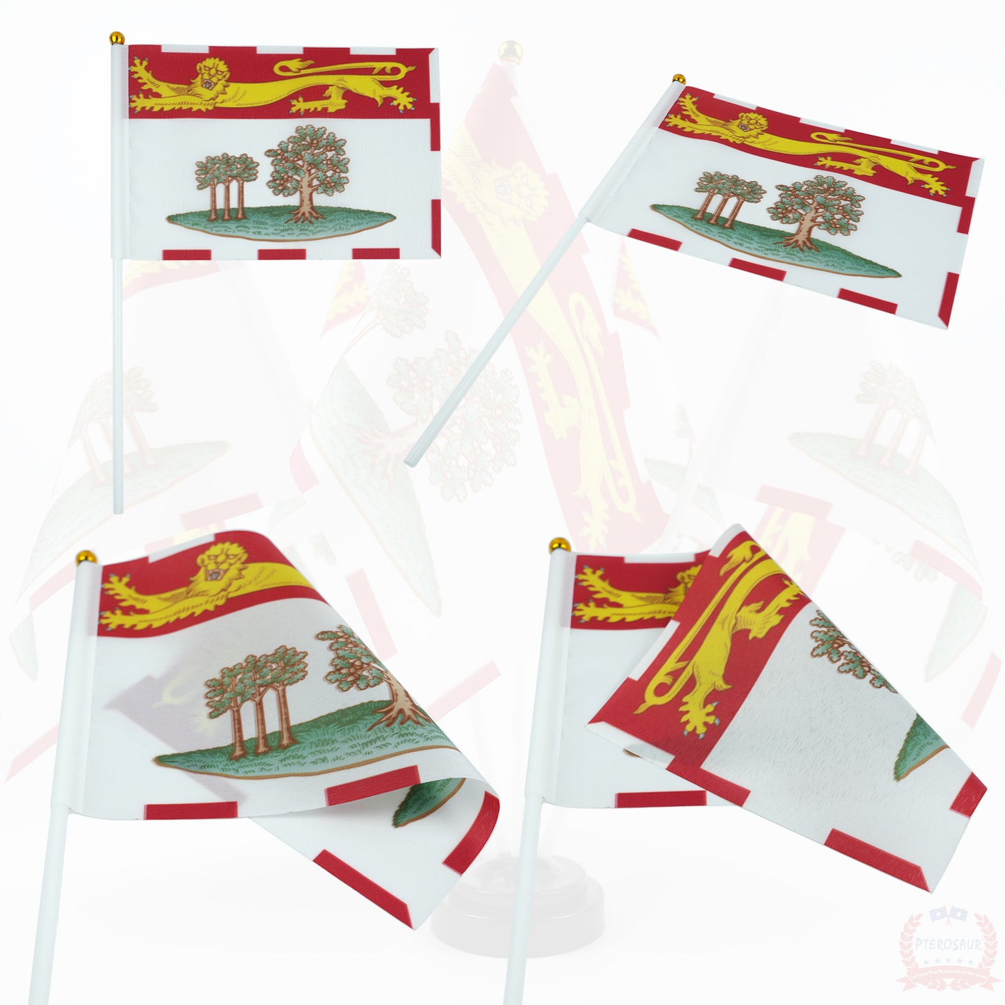 PTEROSAUR 14x21cm Canada Prince Edward Island Province Hand Flag