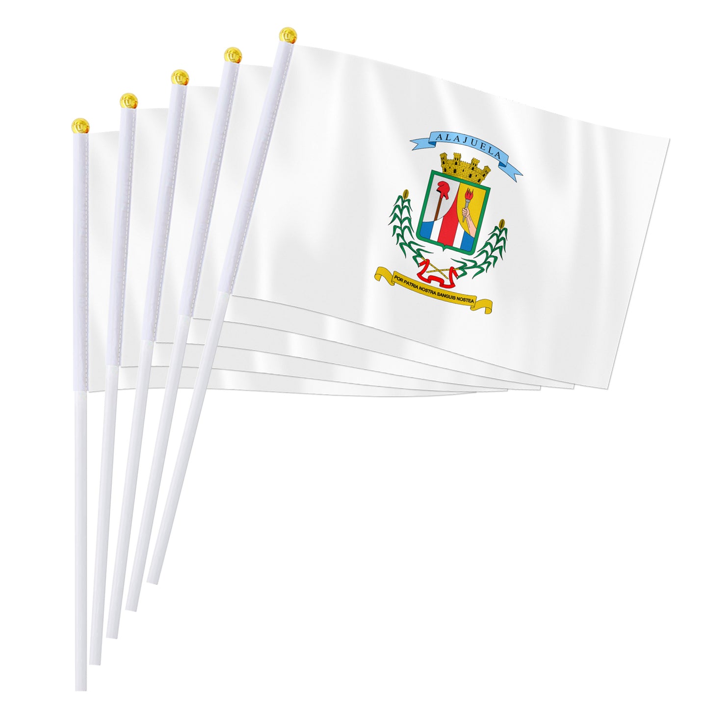 PTEROSAUR-5.5x8.2 Inch Costa Rica Province Hand Flag, Alajuela Cartago Guanacaste Heredia Limón Puntarenas San José Handheld Flags