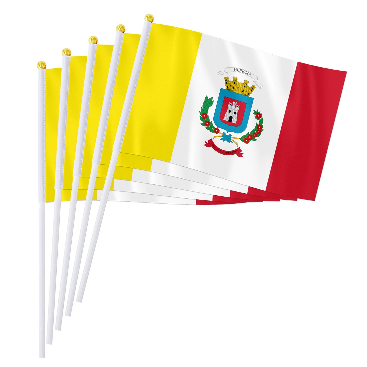 PTEROSAUR-5.5x8.2 Inch Costa Rica Province Hand Flag, Alajuela Cartago Guanacaste Heredia Limón Puntarenas San José Handheld Flags