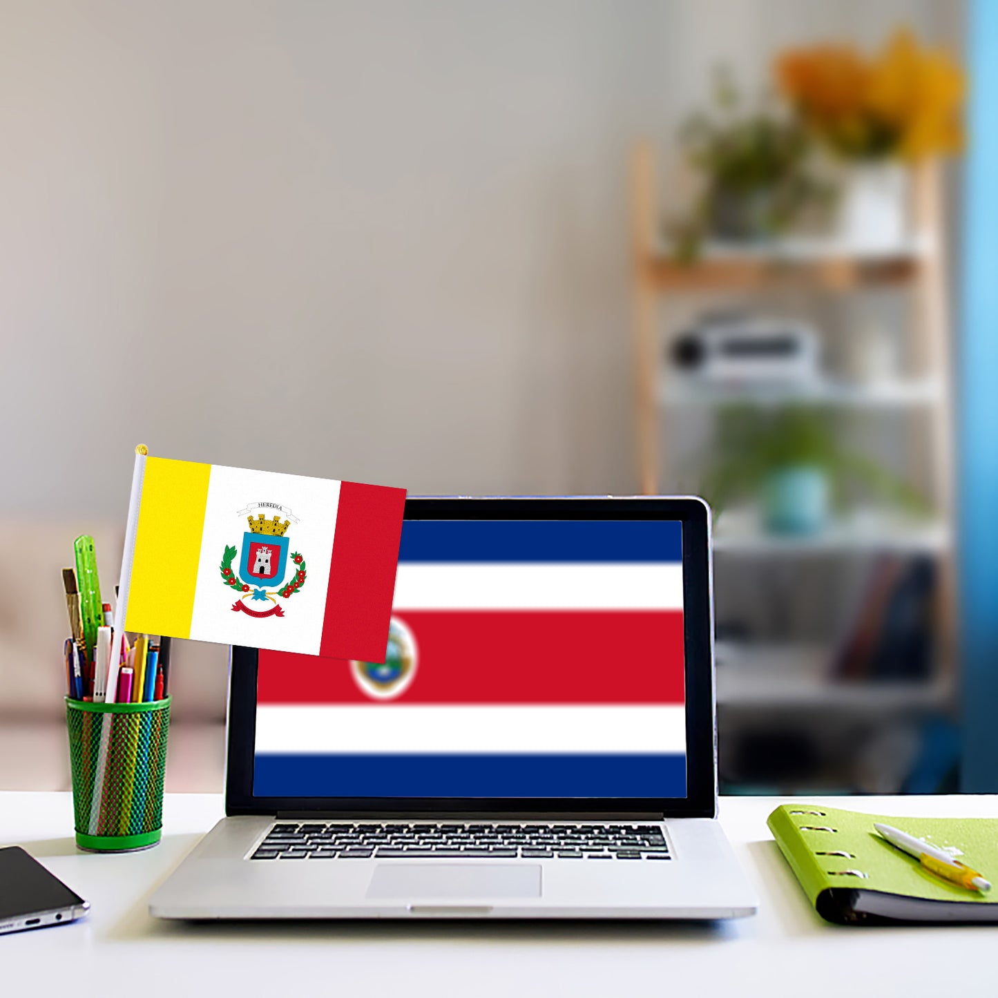 PTEROSAUR-5.5x8.2 Inch Costa Rica Province Hand Flag, Alajuela Cartago Guanacaste Heredia Limón Puntarenas San José Handheld Flags