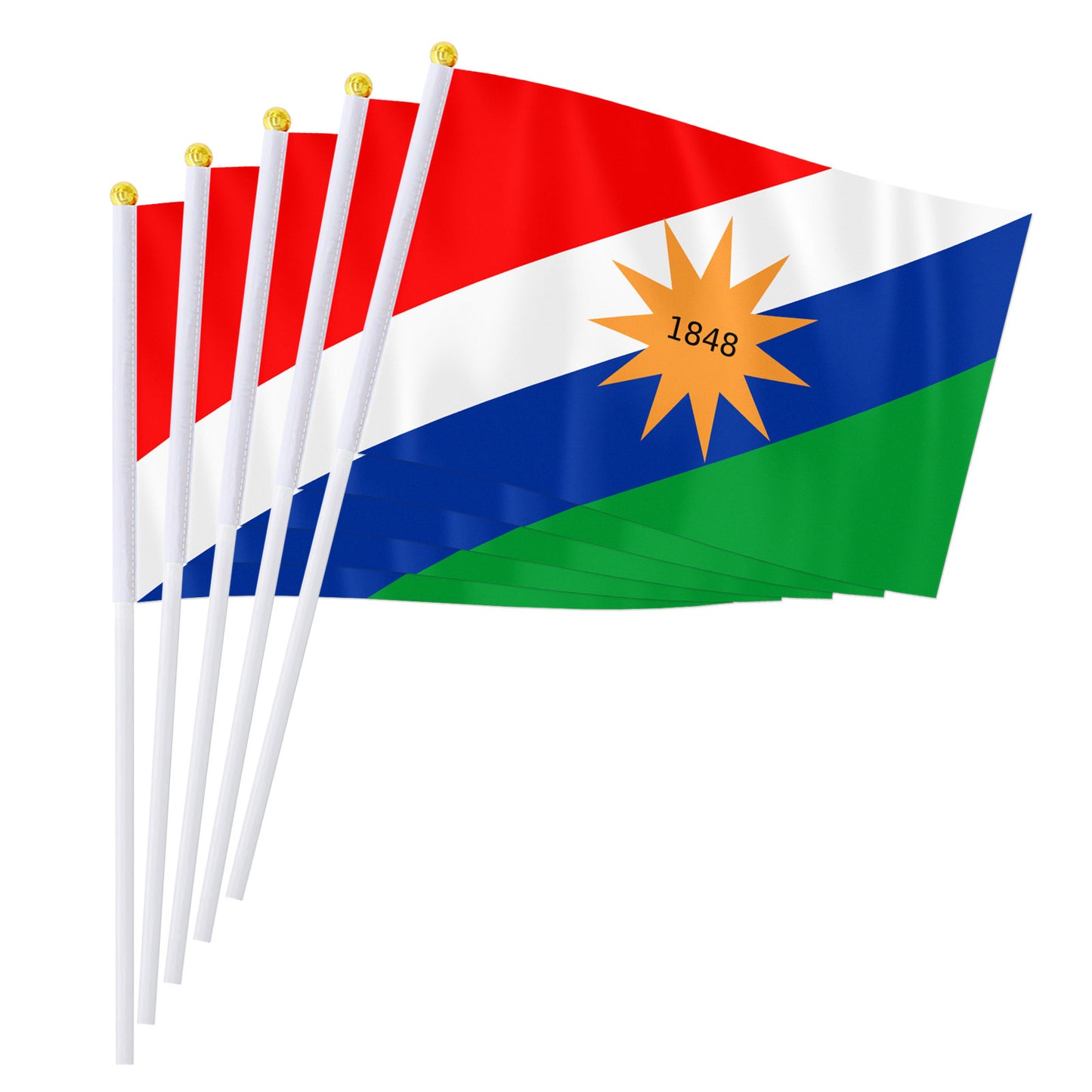 PTEROSAUR-5.5x8.2 Inch Costa Rica Province Hand Flag, Alajuela Cartago Guanacaste Heredia Limón Puntarenas San José Handheld Flags