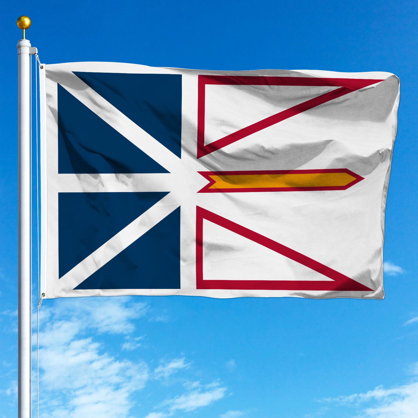 PTEROSAUR Canada Newfoundland and Labrador Province Flag, Canadian Flag with Brass Grommets for Indoor Outdoor Decoration Banner