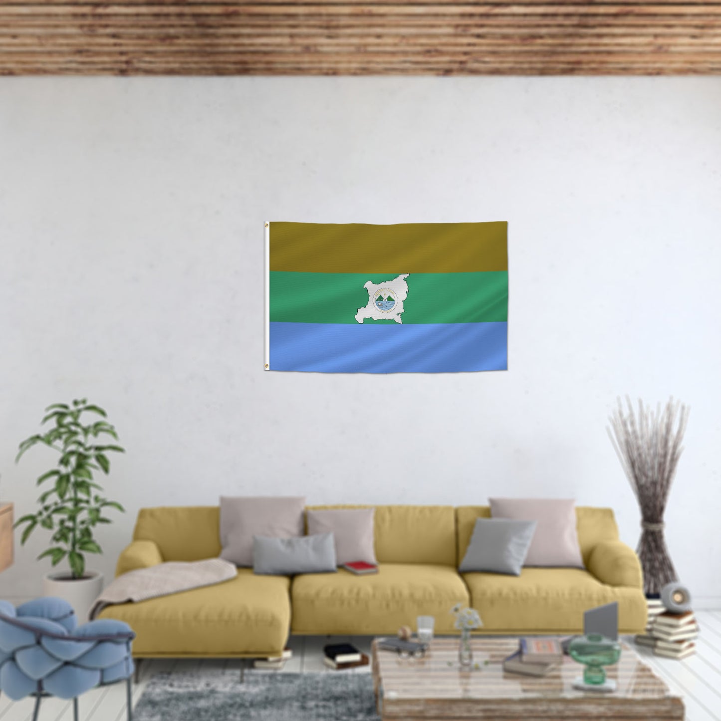 Nicaragua North Caribbean Coast Flag, Nicaraguan Autonomous Region Flags, Brass Grommets Indoor Outdoor Decoration Banner
