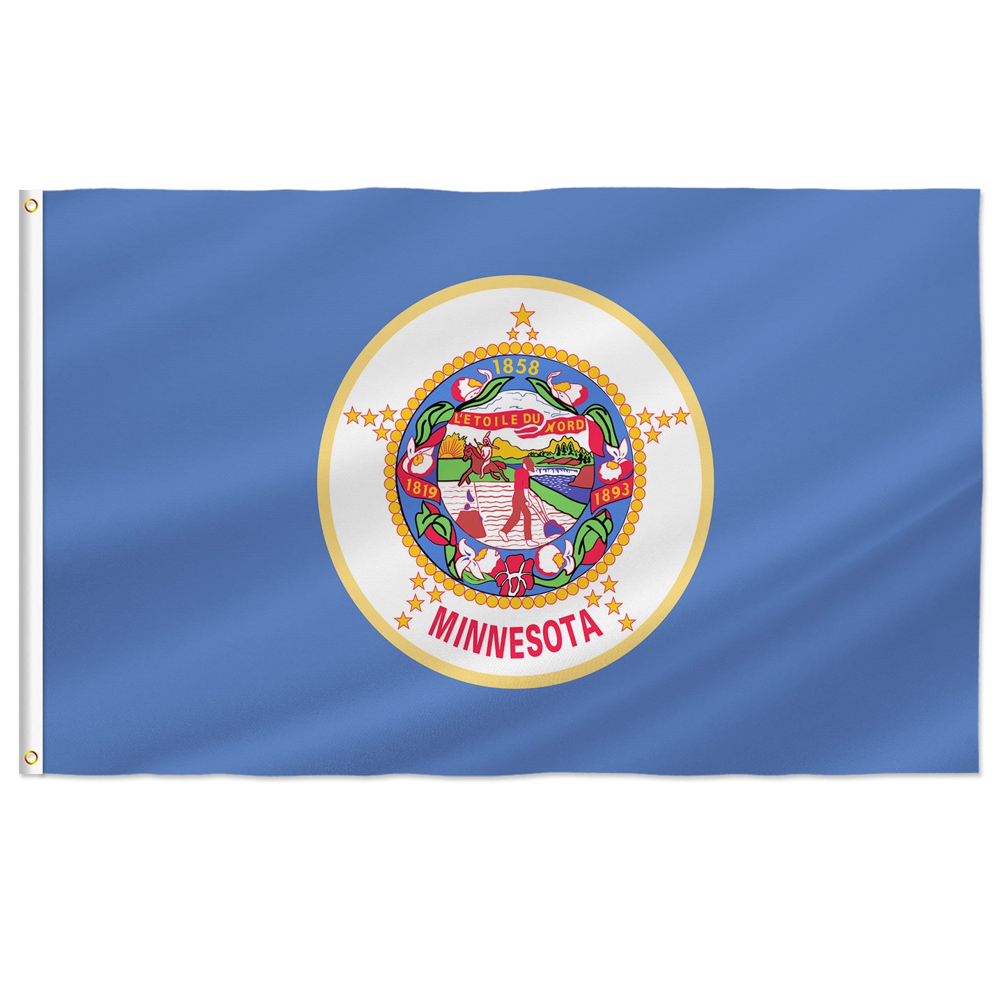 PTEROSAUR USA Minnesota Flag, US American MN Minnesotan State Flag with Brass Grommets for Outdoor and Indoor Decoration Banner