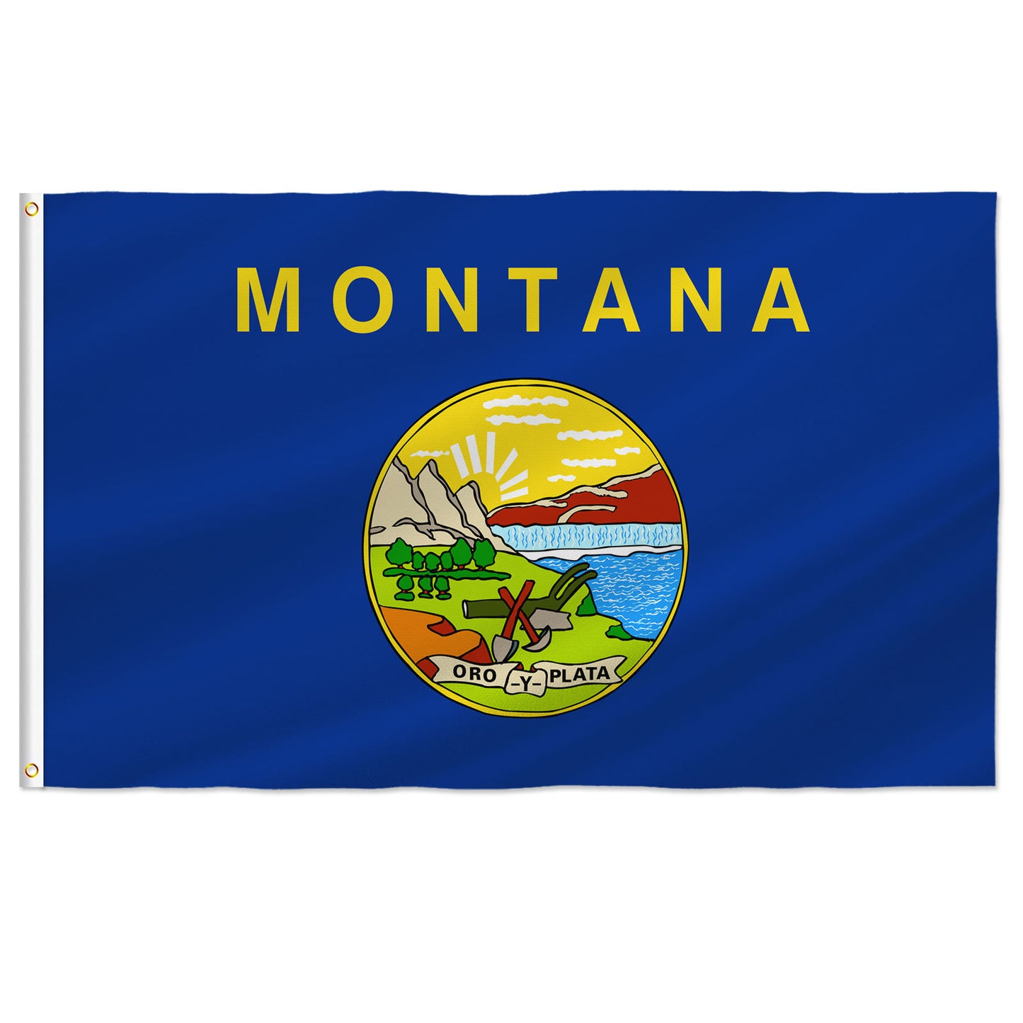 PTEROSAUR USA Montana Flag, US American MT Montana State Flag with Brass Grommets for Outdoor and Indoor Decoration Banner