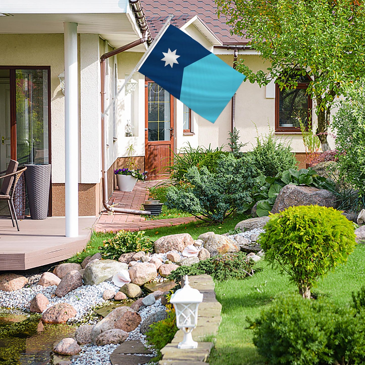 PTEROSAUR-US New Minnesota State Flag, USA American MN Minnesotan Flag, Banner with Brass Grommets for Outdoor Indoor Decoration