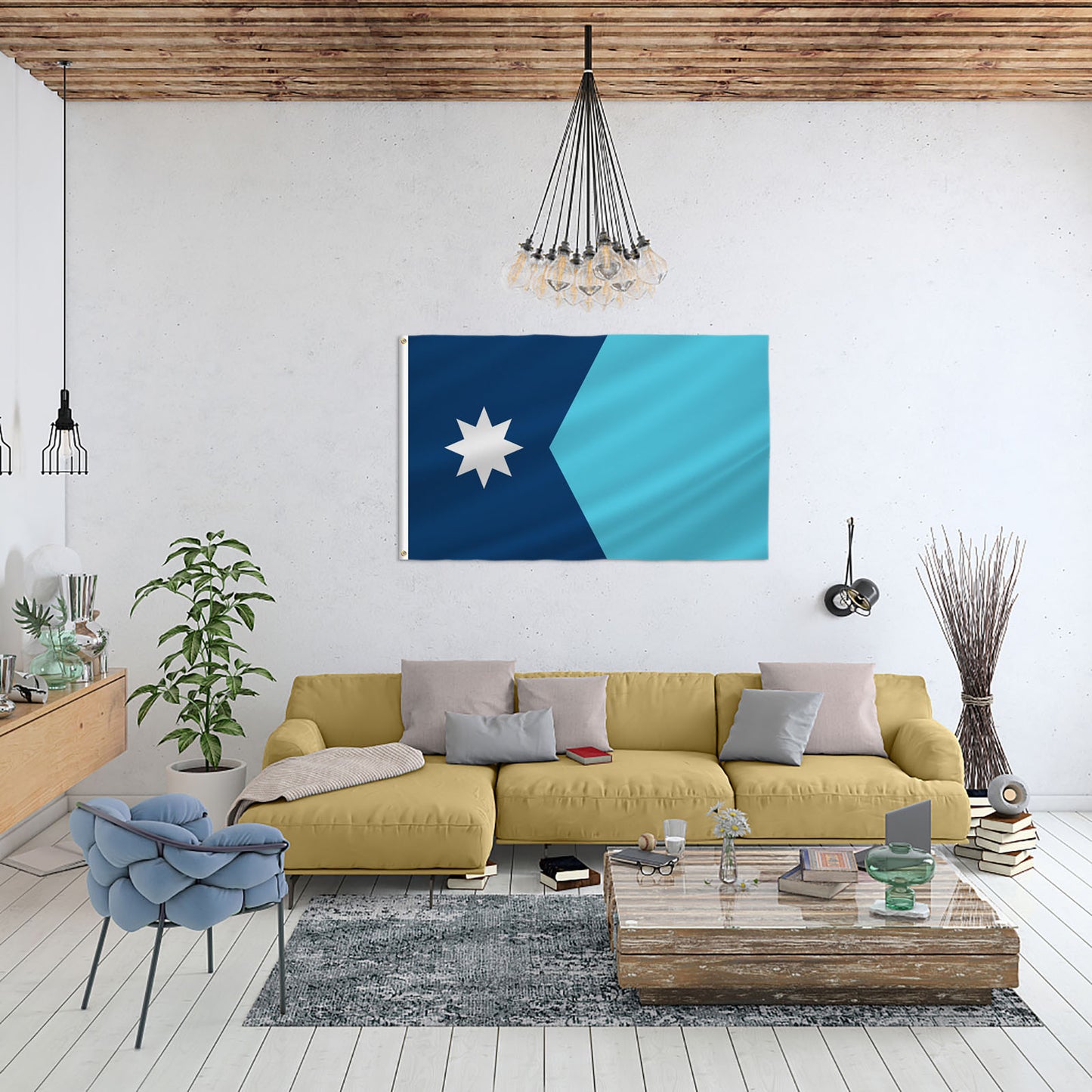 PTEROSAUR-US New Minnesota State Flag, USA American MN Minnesotan Flag, Banner with Brass Grommets for Outdoor Indoor Decoration