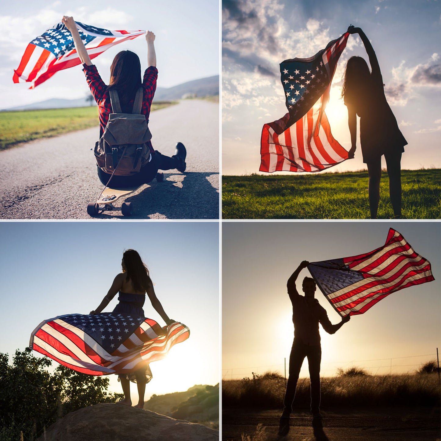 PTEROSAUR US American Flag, USA National Flag with Brass Grommets for Room Boat Indoor Outdoor Decor Banner