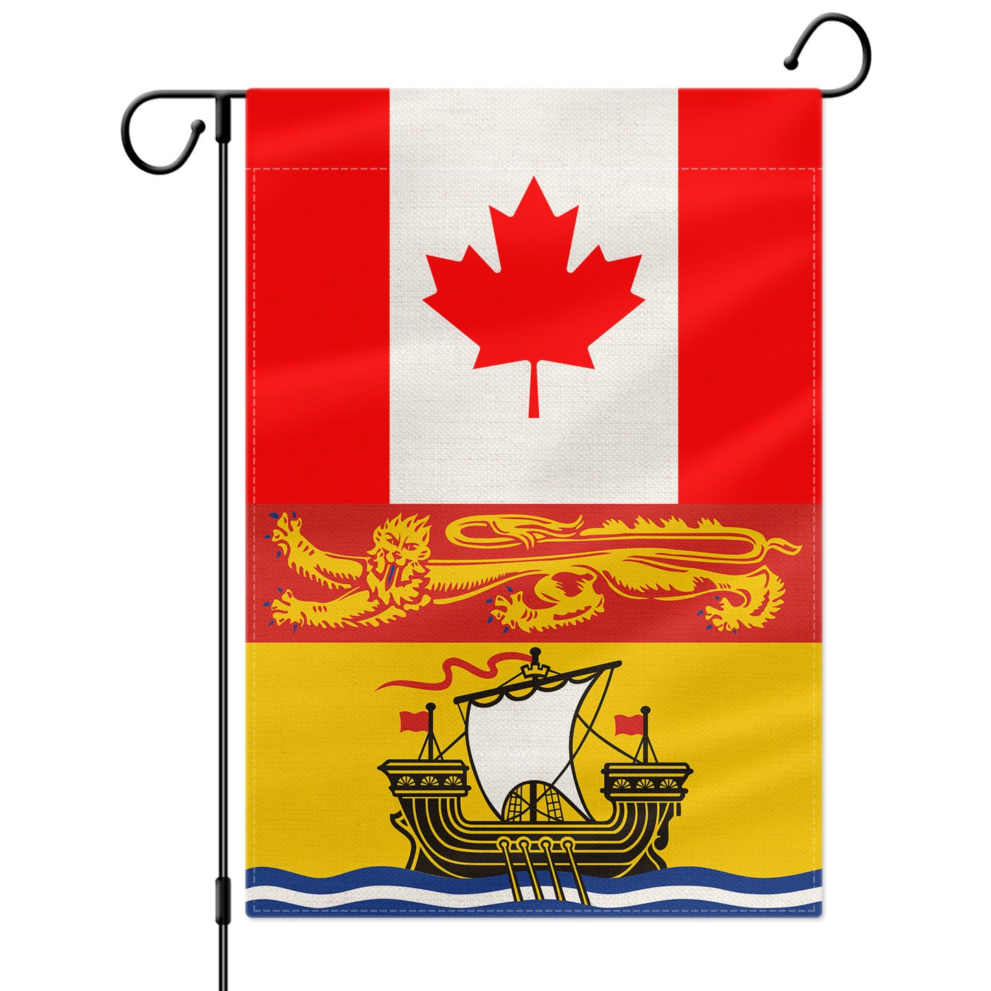 PTEROSAUR Canada and New Brunswick Garden Flag, 12.5x18 inch