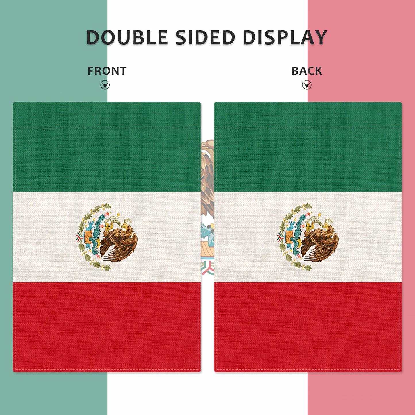 PTEROSAUR Mexico Garden Flag, Mexican National 12.5x18 inch Flag