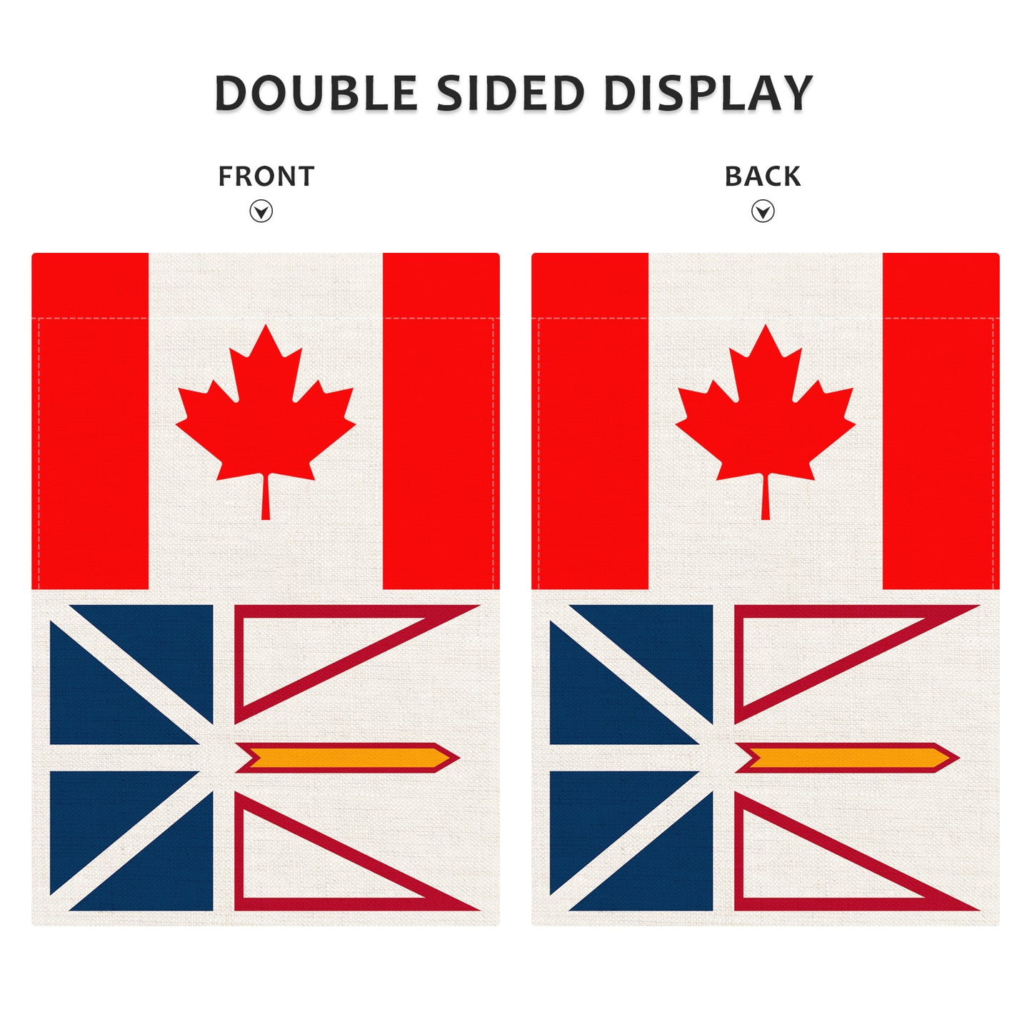 PTEROSAUR Canada and Newfoundland And Labrador Garden Flag, 12.5x18 inch