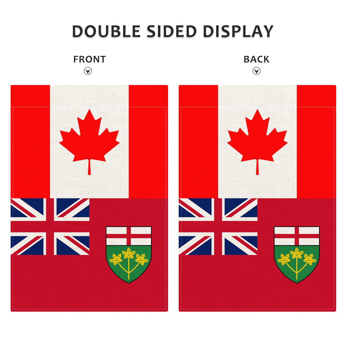 PTEROSAUR Canada and Ontario Garden Flag, 12x18 inch