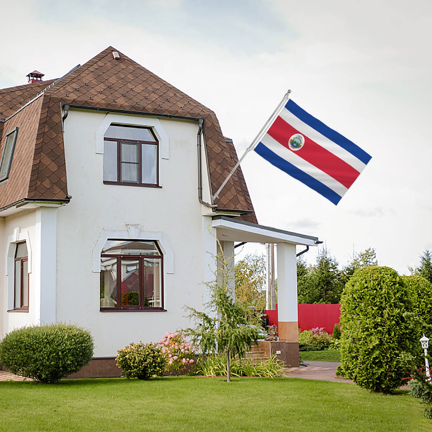 Costa Rica Flag 3x5 Ft, Costarican National Flags, Vibrant Colors Fade Resistant Quality Polyester, Double Stitched with Brass Grommets