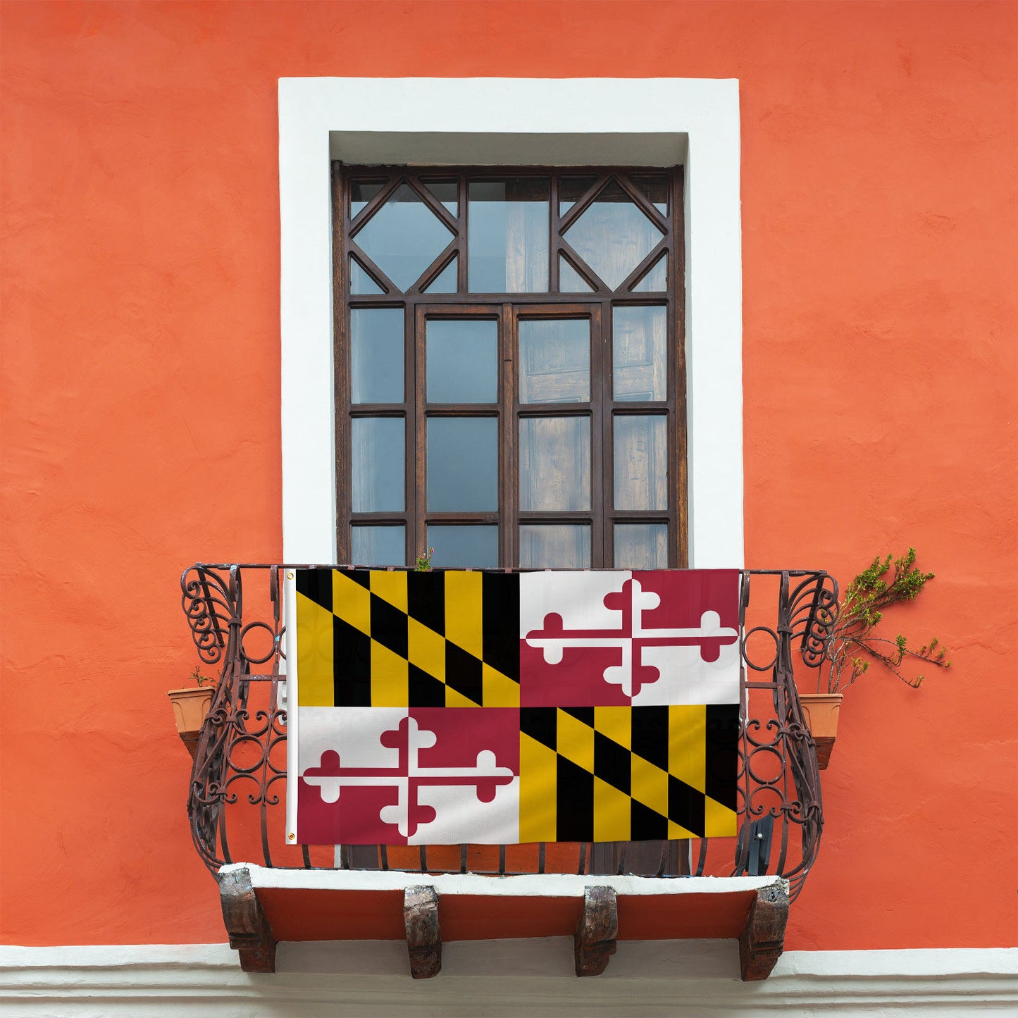 PTEROSAUR USA Maryland Flag, US American MD Maryland State Flag with Brass Grommets for Outdoor and Indoor Decoration Banner