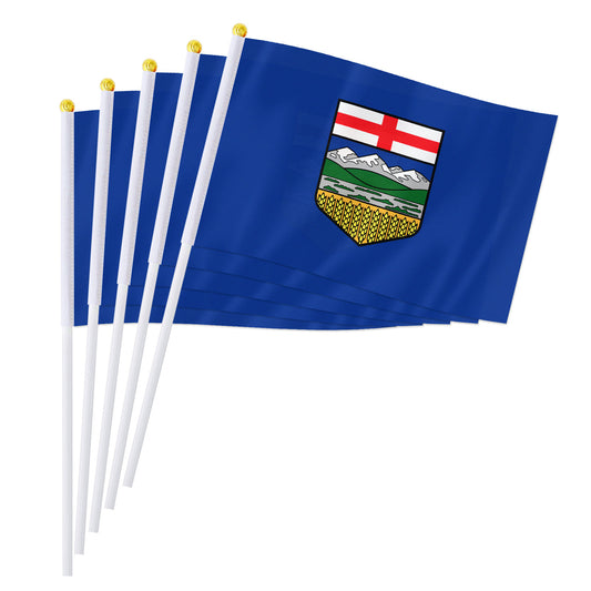 PTEROSAUR 14x21cm Canada Alberta Province Hand Flag