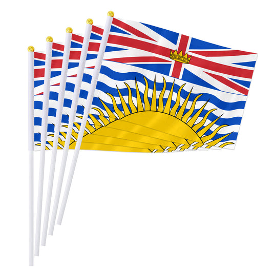 PTEROSAUR 14x21cm Canada British Columbia Province Hand Flag
