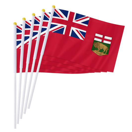 PTEROSAUR 14x21cm Canada Manitoba Province Hand Flag