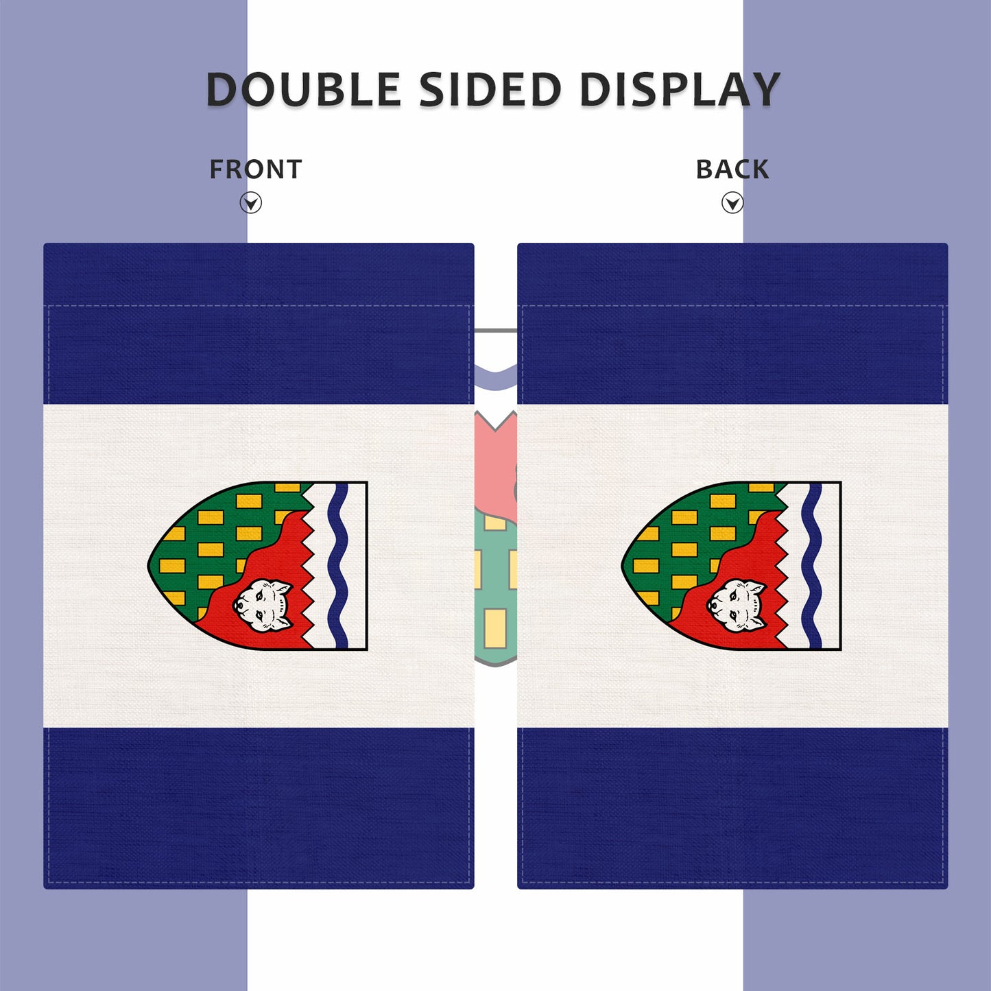 PTEROSAUR Canada Northwest Territories Province Garden Flag, 12x18 inch