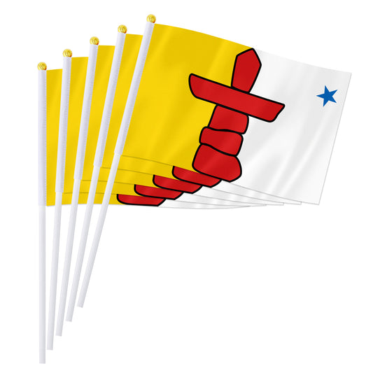 PTEROSAUR 5.5x8.2 Inch Canada Nunavut Territory Hand Flag