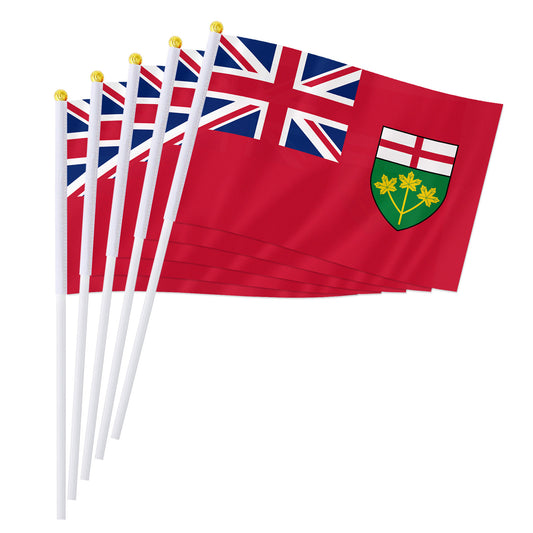 PTEROSAUR 14x21cm Canada Ontario Province Hand Flag