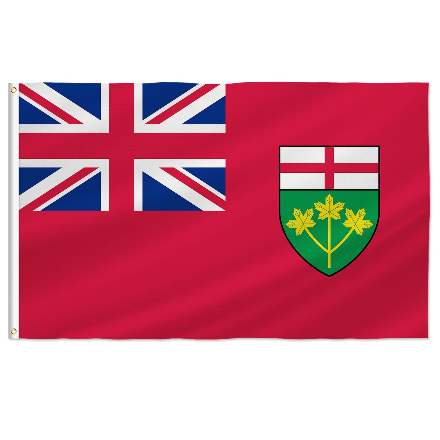 PTEROSAUR Canada Ontario Province Flag, CA Canadian Ontario Flag for Indoor and Outdoor Decoration Banner