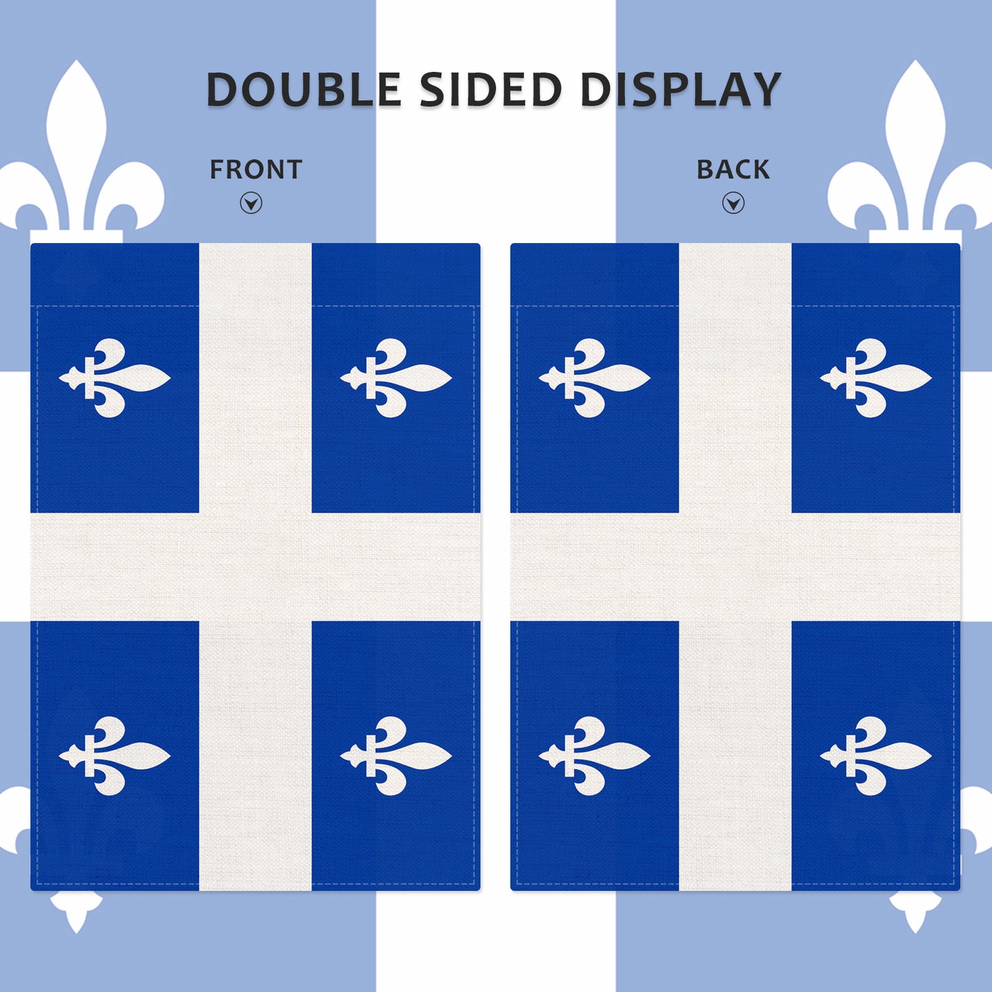 PTEROSAUR Canada Quebec Province Garden Flag, 12x18 inch