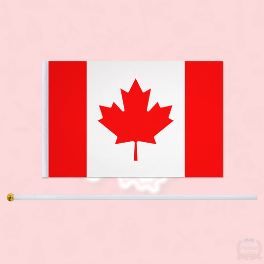 PTEROSAUR 14*21cm Canada Hand Flag, World International CA Canada Canadian National Hand Held Small Waving Flag Desk Decor Gifts