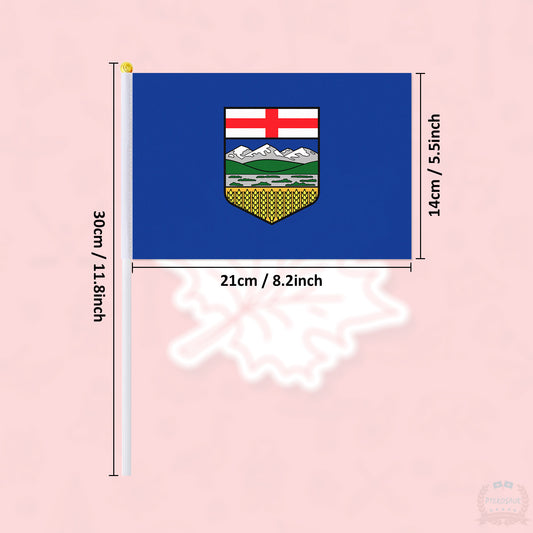 PTEROSAUR 14x21cm Canada Alberta Province Hand Flag
