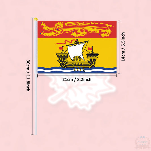 PTEROSAUR 14x21cm Canada New Brunswick Province Hand Flag
