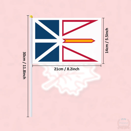 PTEROSAUR 14x21cm Canada Canadian Newfoundland and Labrador Province Hand Flag