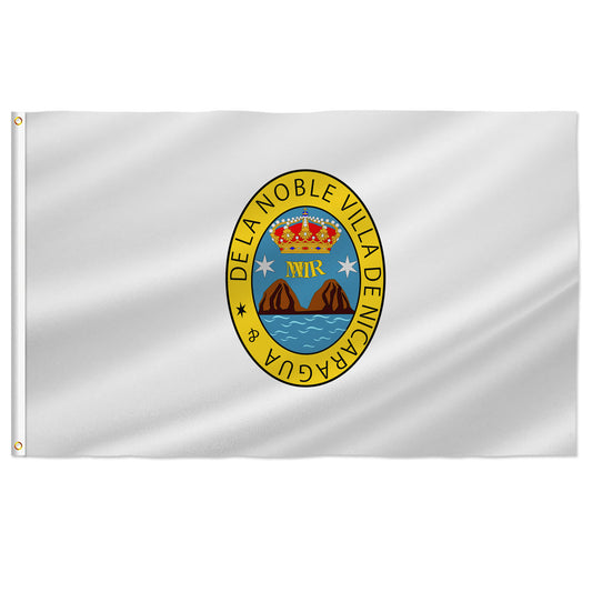 Nicaragua Rivas Flag, Nicaraguan Autonomous Region Flags, Brass Grommets Indoor Outdoor Decoration Banner