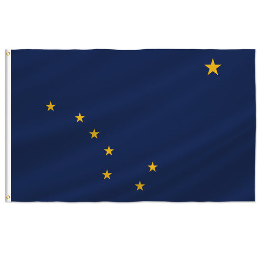 PTEROSAUR Alaska State Flag, US American Alaskan Alaska Flag with Brass Grommets, Outdoor and Indoor Decoration Banner