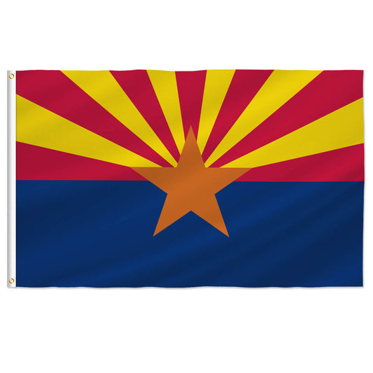 PTEROSAUR Arizona State Flag, US American Arizona Flag with Brass Grommets, Outdoor and Indoor Decoration Banner