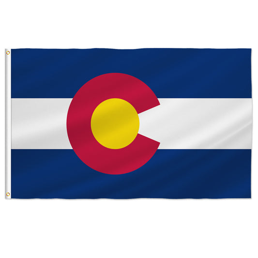 PTEROSAUR Colorado State Flag, US American Colorado Flag with Brass Grommets, Outdoor and Indoor Decoration Banner