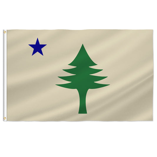 PTEROSAUR New Maine State Flag, US American Maine 1901-1909 Original Flags, Brass Grommets Outdoor Indoor Decoration Banner