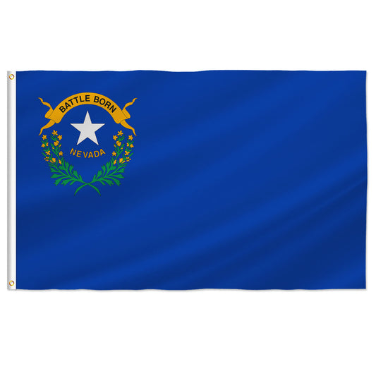 PTEROSAUR USA Nevada Flag, US American NV Nevadan Nevada State Flag with Brass Grommets for Outdoor and Indoor Decoration Banner