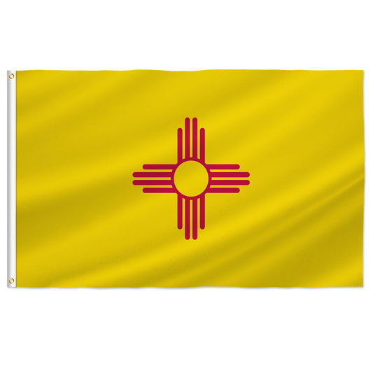 PTEROSAUR USA New Mexico Flag, US American NM New Mexico State Flag with Brass Grommets for Outdoor and Indoor Decoration Banner