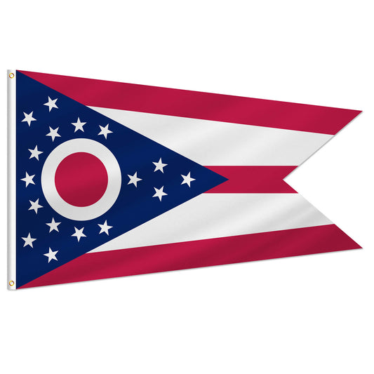 PTEROSAUR USA Ohio Flag, US American OH Ohioan State Flag with Brass Grommets for Outdoor and Indoor Decoration Banner