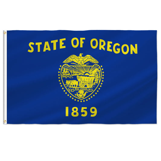 PTEROSAUR USA Oregon Flag, US American OR Oregonian State Flag with Brass Grommets for Outdoor and Indoor Decoration Banner