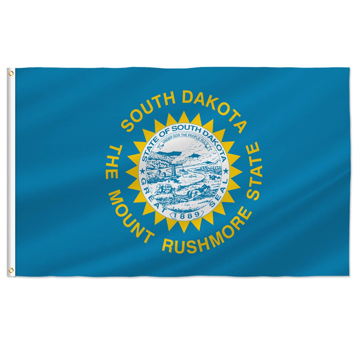 PTEROSAUR USA South Dakota Flag, US American SD South Dakota State Flag with Brass Grommets for Outdoor Indoor Decoration Banner