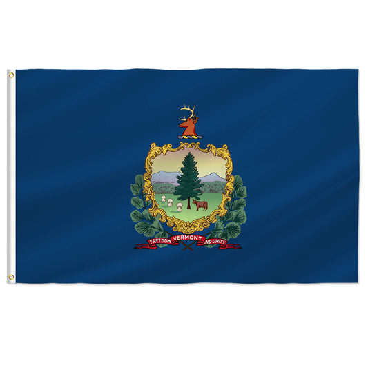 PTEROSAUR USA Vermont Flag, US American VT Vermont State Flag with Brass Grommets for Outdoor and Indoor Decoration Banner