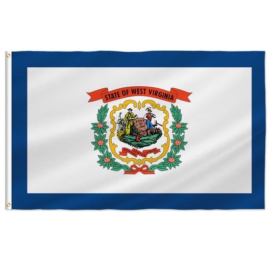 PTEROSAUR USA West Virginia Flag, US American WV West Virginia State Flag with Brass Grommets for Outdoor Indoor Decor Banner